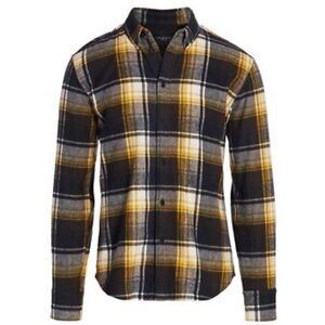 Rag & Bone Fit 2 Plaid Tomlin Black and Yellow